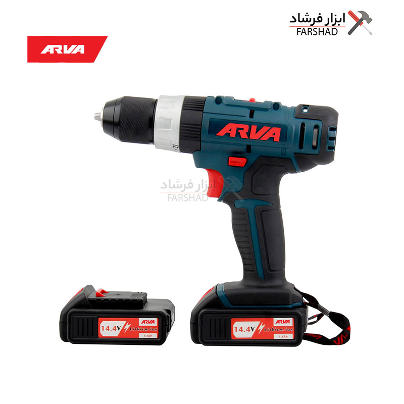 Arva 5842 14.4V cordless hammer screwdriver drill دریل پیچ گوشتی شارژی چکشی ۱۴.۴ ولت مدل آروا ۵۸۴۲
